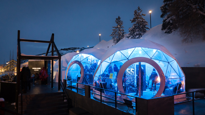 Geodesic Event Domes