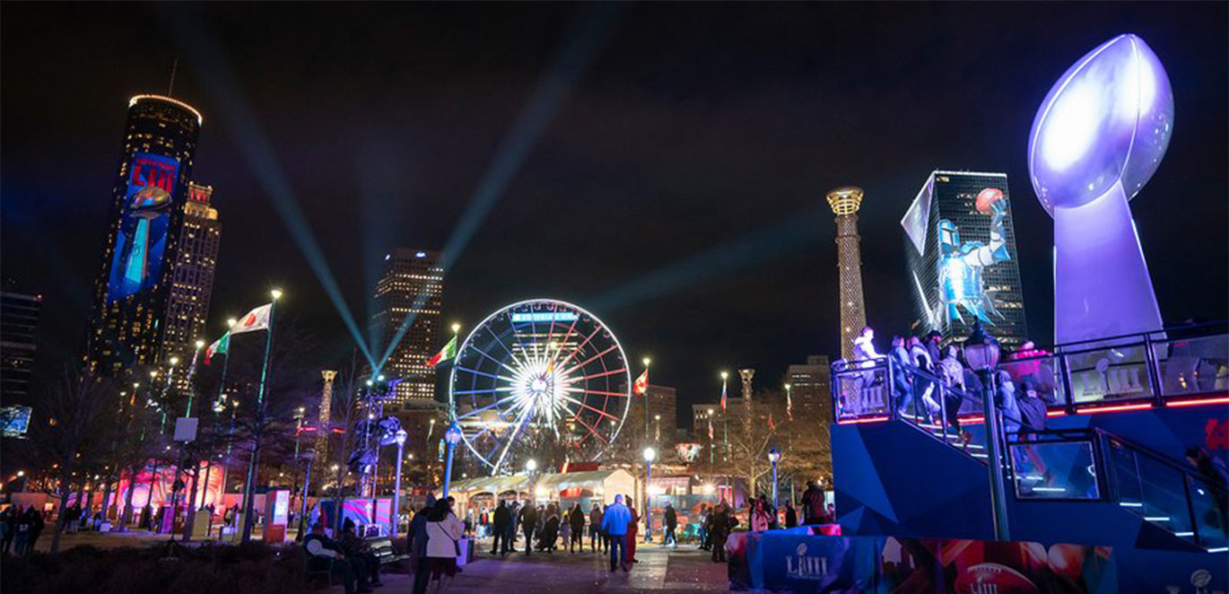 Super Bowl LIII Atlanta Projection Mapping